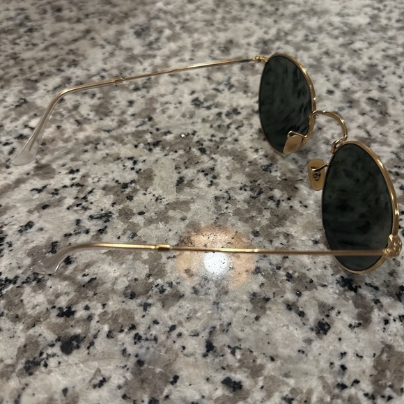 Ray-Ban Gold Frame Sunglasses with Dark Lenses main image 4